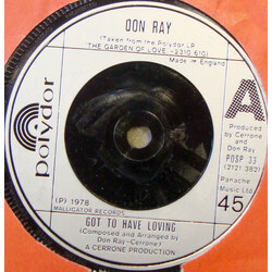 Don Ray Got To Have Loving / Midnight Madness USED VINYL 7INCH 45 RPM