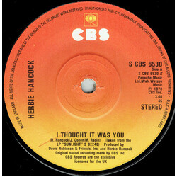 Herbie Hancock I Thought It Was You Vinyl 7" USED