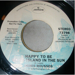 Demis Roussos Happy To Be On An Island In The Sun USED VINYL 7INCH 45 RPM PROMO