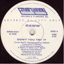 Raww Don't You Try It USED VINYL 12INCH 45 RPM PROMO