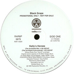 Black Grape Kelly's Heroes USED VINYL 12INCH PROMO 33 S RPM