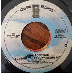 Linda Ronstadt Someone To Lay Down Beside Me USED VINYL 7INCH 45 RPM SINGLE STYRENE