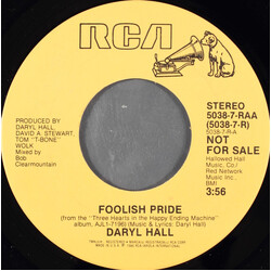 Daryl Hall Foolish Pride USED VINYL 7INCH 45 RPM PROMO