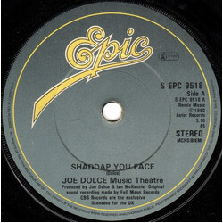 Joe Dolce Music Theatre Shaddap You Face VINYL 7" USED