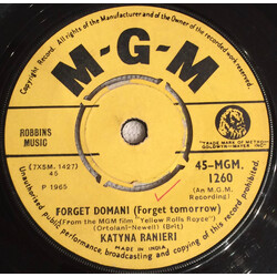 Katyna Ranieri Forget Domani / Now And Then USED VINYL 7INCH SINGLE