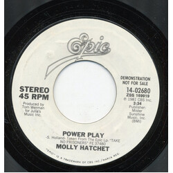 Molly Hatchet Power Play USED VINYL 7INCH 45 RPM SINGLE PROMO STYRENE