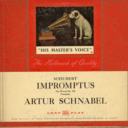Franz Schubert / Artur Schnabel Impromptus, Op. 90 and Op. 142, Complete Vinyl LP USED