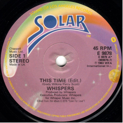 The Whispers This Time Vinyl 7" USED