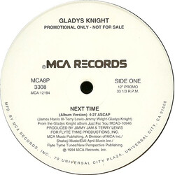 Gladys Knight Next Time USED VINYL 12INCH 33 S RPM SINGLE PROMO