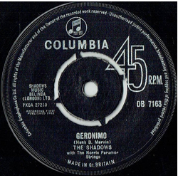 The Shadows Geronimo Vinyl 7" USED