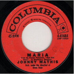 Johnny Mathis Maria / Hey Love VINYL 7" USED
