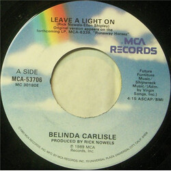Belinda Carlisle Leave A Light On USED VINYL 7INCH 45 RPM SINGLE
