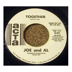 Joe And Al Together / Dearer Than A Dear Friend USED VINYL 7INCH 45 RPM PROMO
