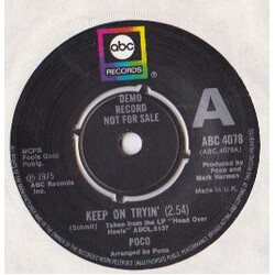 Poco (3) Keep On Tryin' / Georgia, Bind My Ties Vinyl 7" USED