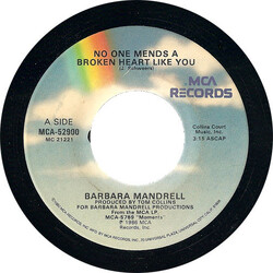 Barbara Mandrell No One Mends A Broken Heart Like You USED VINYL 7INCH 45 RPM