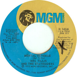 Mel Tillis / The Statesiders (2) Mental Revenge / My Bad Girl Treats Me Good Vinyl 7" USED