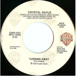 Crystal Gayle Turning Away / Me Against The Night Vinyl 7" USED