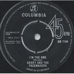 Gerry & The Pacemakers I'm The One USED VINYL 7INCH SINGLE 45 RPM