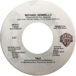 Michael Sembello Talk USED VINYL 7INCH 45 RPM PROMO STEREO MONO