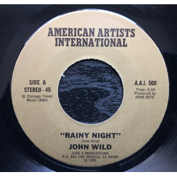 John Wild Rainy Night USED VINYL 7INCH 45 RPM SINGLE