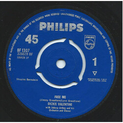 Dickie Valentine Free Me USED VINYL 7INCH 45 RPM