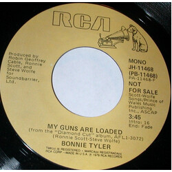 Bonnie Tyler My Guns Are Loaded USED VINYL 7INCH 45 RPM PROMO STEREO MONO