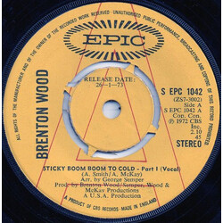 Brenton Wood Sticky Boom Boom To Cold USED VINYL 7INCH 45 RPM PROMO