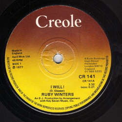 Ruby Winters I Will! USED VINYL 7INCH 45 RPM SINGLE