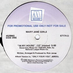 Mary Jane Girls In My House USED VINYL 12INCH 33 S RPM PROMO