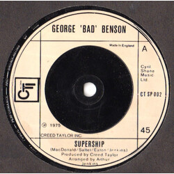 George Benson Supership USED VINYL 7INCH 45 RPM SINGLE