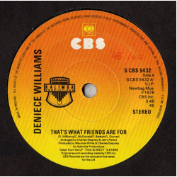Deniece Williams That's What Friends Are For Vinyl 7" USED