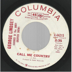 George Lindsey Call Me Country USED VINYL 7INCH 45 RPM PROMO