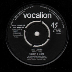 Sonny & Cher The Letter USED VINYL 7INCH 45 RPM SINGLE