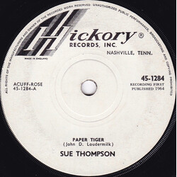 Sue Thompson Paper Tiger USED VINYL 7INCH 45 RPM SINGLE