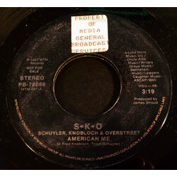 Schuyler, Knobloch & Overstreet American Me USED VINYL 7INCH 45 RPM PROMO