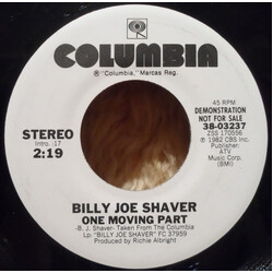 Billy Joe Shaver One Moving Part USED VINYL 7INCH 45 RPM SINGLE PROMO