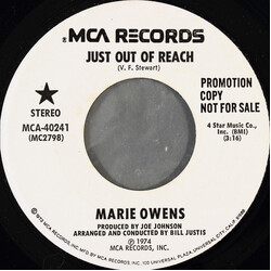 Marie Owens Just Out Of Reach USED VINYL 7INCH 45 RPM PROMO STEREO