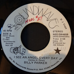 Billy Parker (4) I See An Angel Every Day USED VINYL 7INCH 45 RPM SINGLE PROMO