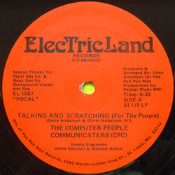 The Computer People Communicators Talking And Scratching (For The People) USED VINYL 12INCH 33 S RPM