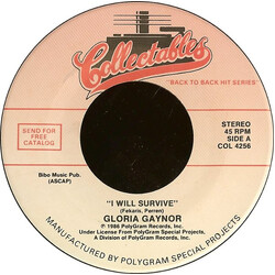 Gloria Gaynor / Love Unlimited Orchestra I Will Survive / Love's Theme  VINYL 7" USED