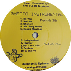 Eric T / Dj Kysheem Ghetto Instrumental USED VINYL 12INCH 33 S RPM