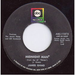 James Gang Midnight Man / White Man - Black Man USED VINYL 7INCH SINGLE 45 RPM