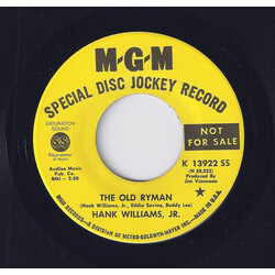 Hank Williams Jr. The Old Ryman USED VINYL 7INCH SINGLE PROMO