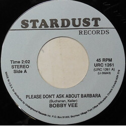 Bobby Vee Please Don't Ask About Barbara USED VINYL 7INCH 45 RPM SINGLE REISSUE