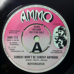Butterscotch (2) Sunday Won't Be Sunday Anymore USED VINYL 7INCH 45 RPM SINGLE PROMO