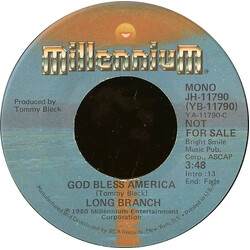 Long Branch God Bless America USED VINYL 7INCH 45 RPM PROMO