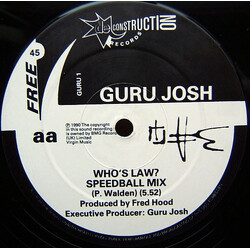 Guru Josh Who's Law? USED VINYL 12INCH 45 RPM