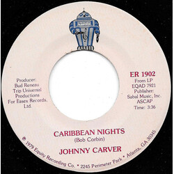 Johnny Carver Caribbean Nights USED VINYL 7INCH 45 RPM
