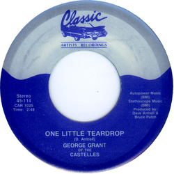 George Grant (4) One Little Teardrop / At Christmas Time Vinyl 7" USED
