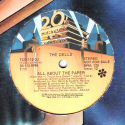 The Dells All About The Paper Vinyl 12" USED